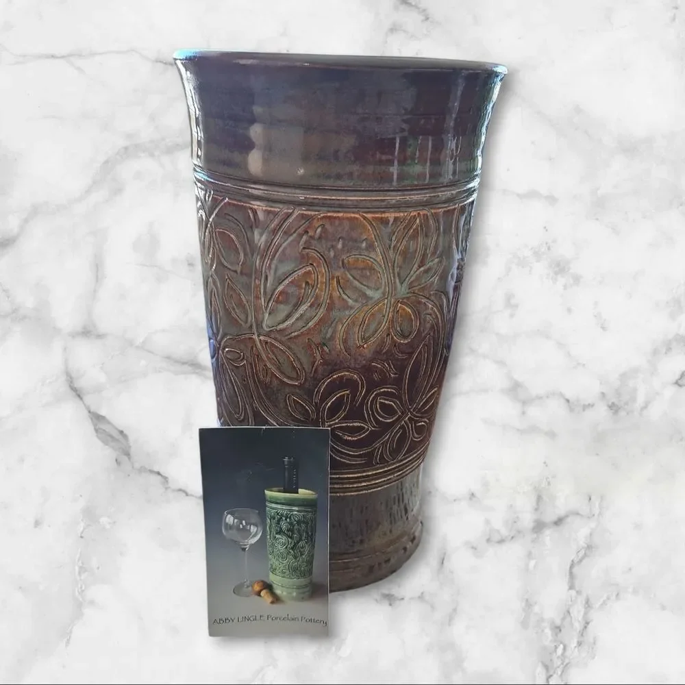 pottery wine chiller Porcelain Abby Lingle Decor Gift
